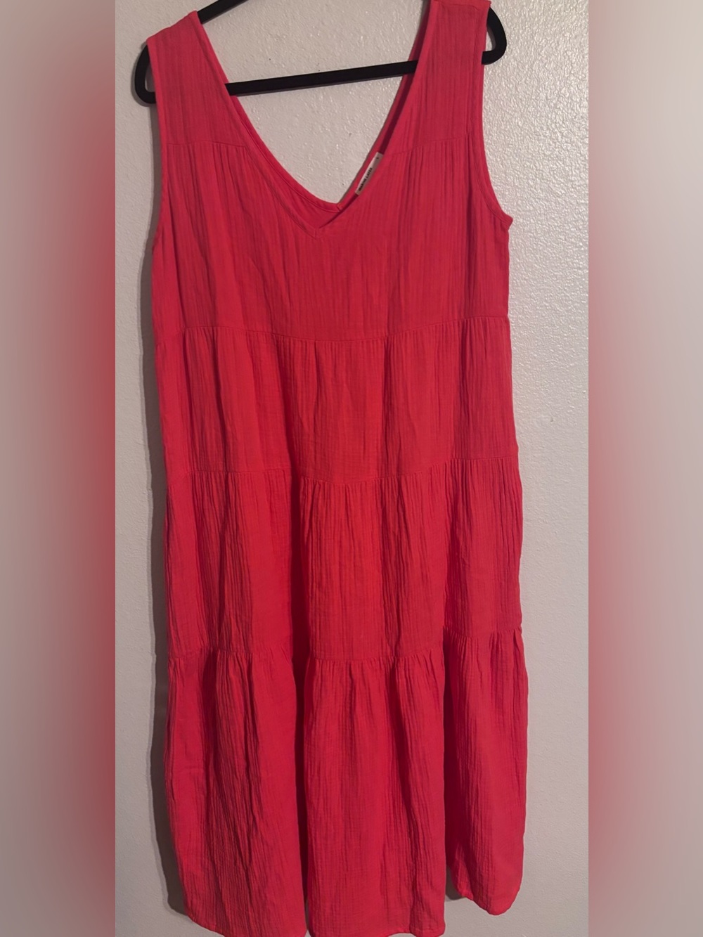 Marine Layer Cotton Gauze Maxi Dress in Red